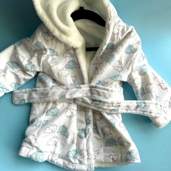 Other - Cozy newborn baby boy blue whale bathrobe